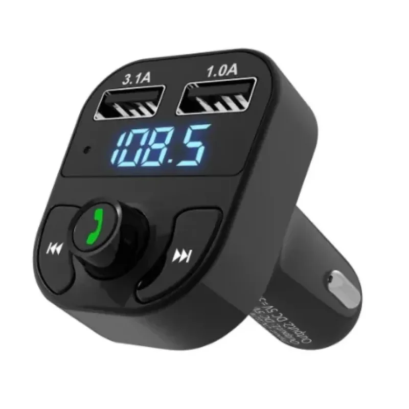 FM модулятор трансмітер в авто Car X8 MP3 ∙ 2 USB роз'єми ∙ micro SD ∙ Bluetooth