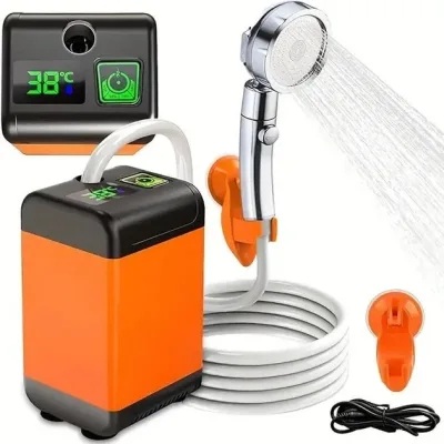 Душ Портативний Outdoor Shower 1402 ∙ Портативний похідний душ з акумулятором 7800 mAh