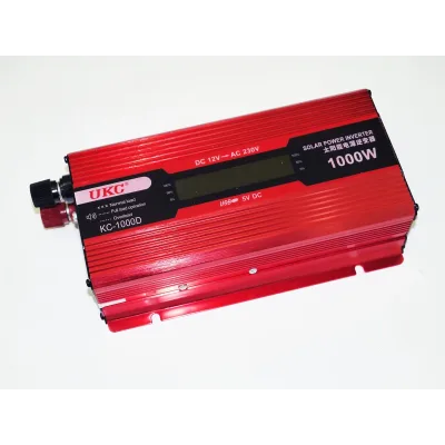 Перетворювач 12V-220V 1000W Інвертор напруги з LCD дисплеєм