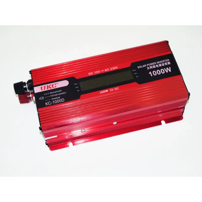 Перетворювач 12V-220V 1000W Інвертор напруги з LCD дисплеєм
