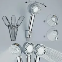 Двостороння душова лійка з відсіком для гелю / шампуню Multifunctional Faucet ∙ Лійка – насадка для душу ∙ 3 режими