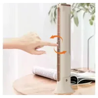 Настільний вентилятор F3 Tower Fan акумуляторний • Портативний баштовий вентилятор F3 Tower Fan із 3 швидкостями, автоповоротом та USB-заряджанням