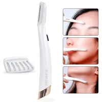 Портативний тріммер-епілятор для обличчя від батарейок Flawless Dermaplane • Тріммер для брів із підсвічуванням