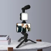 Комплект для влогінгу VIDEO-MAKING KIT AY49 для смартфона з перехідником Type-C • Набір блогера для телефону 4в1 AY-49