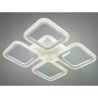 Біла стельова світлодіодна люстра X-594 з пультом • LED-люстра квадрати для спальні, вітальні, кухні та сучасного інтер’єру