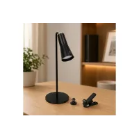 Настільна LED-лампа BL-T-007 7 Вт чорна • Акумуляторний світильник BL-T-007 20 LED 1200 мАг з 3 температурами світла, сенсорним керуванням і Type-C