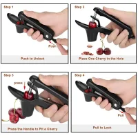 Механический прибор для удаления косточек из вишни Veleka Cherry Pitter · Вишнечистка · Вишнедавка
