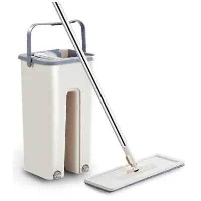 Швабра мікрофібра з віджимом + відро Scratch Cleaning Mop ∙ Швабра - ледарка cleaner 360