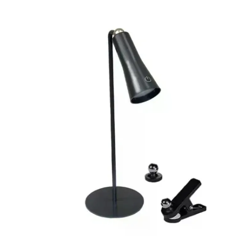 Настільна LED-лампа BL-T-007 7 Вт чорна • Акумуляторний світильник BL-T-007 20 LED 1200 мАг з 3 температурами світла, сенсорним керуванням і Type-C