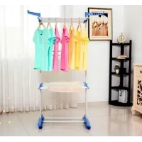 Сушарка складна для білизни GARMENT RACK Вертикальна пересувна стійка-сушарка для сушіння речей та білизни, на коліщатках