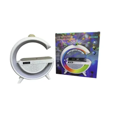 Настільна смарт-лампа-нічник 3 в 1 RGB G2388 з бездротовою зарядкою ∙ Багатофункціональний нічник Bluetooth колонка RGB 2388