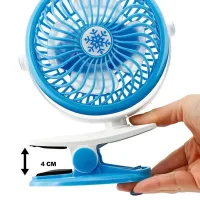 Вентилятор Міні USB з прищіпкою Mini fan LY-582 • Портативний настільний вентилятор з акумулятором і кріпленням