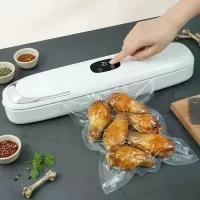 Вакууматор MK-801 90 Вт • Вакуумный упаковщик TV-SH-07 для сухих и влажных продуктов с запаиванием пакетов