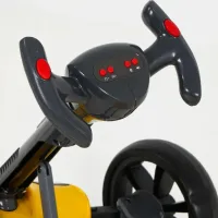 Дитячий електромобіль GO KART F1 жовтий з пультом і Bluetooth 390 Вт • Дитячий електрокарт GO KART F1 на акумуляторі з EVA-колесами, музикою та пультом керування жовтий