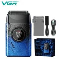 Тример для волосся VGR V-377 синій • Акумуляторна машинка для стрижки Hair Clippers V-377, шейвер для бороди, вусів та окантовки