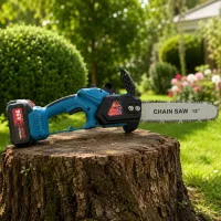 Акумуляторна ланцюгова пилка DOMOTEC Chain Saw 12″/16″ 96V • Садова акумуляторна пилка DOMOTEC Chain Saw 12″/16″ 96V з 2 шинами 305/406 мм і 2 акумуляторами