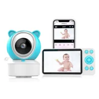 Відеоняня C8 Wi-Fi з монітором 5″ • Розумна відеоняня C8 Full HD 1080P із застосунком Tuya, нічним баченням і двостороннім зв’язком