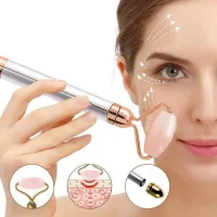 Електричний ролик - масажер для обличчя Flawless Contour · Кварцовий вібромасажер для обличчя з насадками