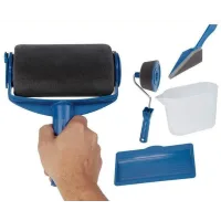 Набор малярных валиков PAINT ROLLER Универсальные валики для окраски поверхностей, 2 шт. с емкостью для раскатки краски и шпателем