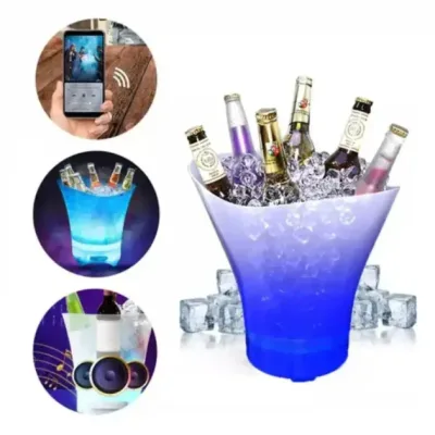Световое ведро для льда Bucket Light с Bluetooth • LED ведро для напитков, бара, вечеринки, пикника и сервировки