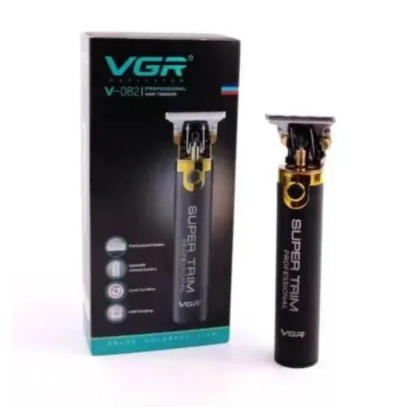 Машинка для стрижки VGR V-082 для волосся та бороди • Акумуляторний тример з USB-зарядкою, насадками 1/2/3 мм і лезами з нержавіючої сталі