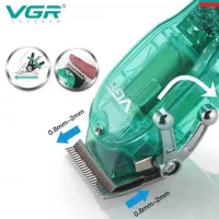 Професійна машинка для стрижки V-660 Professional Clipper Transparent Green • Акумуляторна машинка для волосся VGR V-660