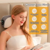 Подушка для підтримки шийного відділу pillow 5561 з масажем та підігрівом