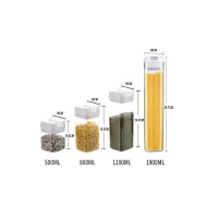 Набір контейнерів для зберігання їжі, сипких та круп FOOD Storage Container Set ∙ 6 ємностей з герметичними кришками