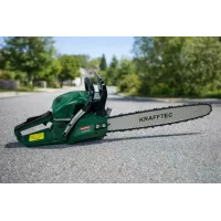 Бензопила KRAFFTEC 6500 Вт 45 см • Бензинова ланцюгова пилка KRAFFTEC 58 см³ 9500 об/хв із шиною 45 см для дров і саду