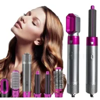 Повітряний мультистайлер Hot Air Styler 5 в 1 для різних типів волосся з насадками для сушіння, випрямлення, надання об'єму, укладання волосся в локони