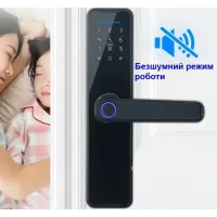 Розумний дверний замок AND 5323 чорний • Електронний кодовий замок з паролем, карткою та Bluetooth-керуванням