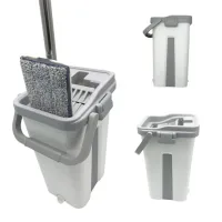 Швабра з відром комплект Scratch Cleaning Mop G3 Middle з автоматичним віджимом і складною ручкою
