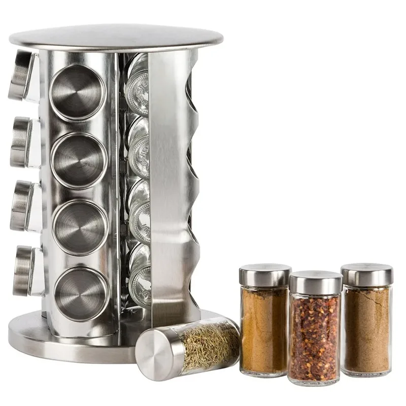 Набор емкостей для специй и приправ на вращающейся подставке Spice Carousel, 16 баночек