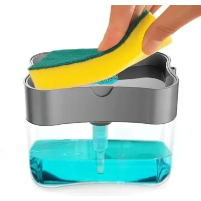Кухонний диспенсер - органайзер для губки Soap Pump Caddy з дозатором миючого засобу, 380 мл
