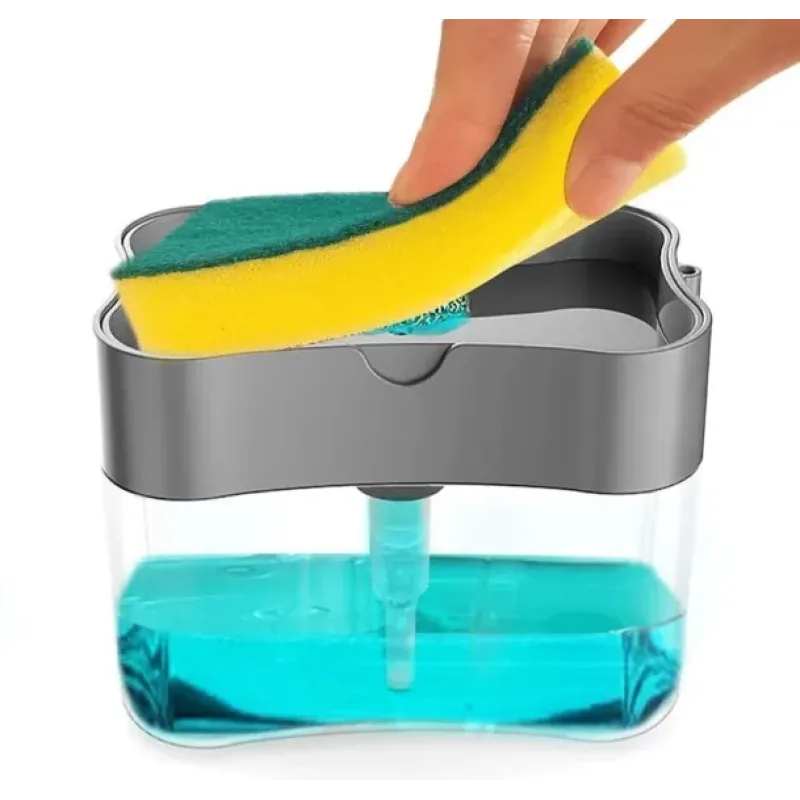 Кухонный диспенсер - органайзер для губки Soap Pump Caddy с дозатором моющего средства, 380 мл, арт. 48-809
