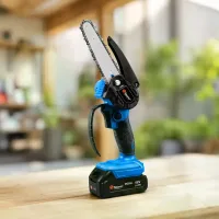 Акумуляторна ланцюгова міні-пилка DOMOTEC CHAIN SAW 6″ 68V 8Ah для обрізання гілок • Садова акумуляторна пилка DOMOTEC CHAIN SAW 6″ для дерев, кущів і дачі