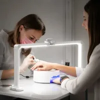 Професійна настільна LED-лампа F-800E 40W біла • Прямокутна лампа для манікюру, робочого столу, салону краси та косметолога 3500Lm