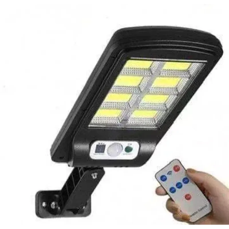 Вуличний настінний світильник Bailong Solar BL-T06-6COB на сонячній батареї з датчиком руху • Сонячний LED ліхтар Bailong Solar BL-T06-6COB 6COB для двору, саду, вулиці та фасаду