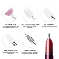 Фрезер для маникюра и педикюра Flawless Salon Nails красный • Портативная машинка для ногтей с насадками для домашнего ухода
