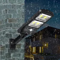 Прожектор LED настінний LL-68T сенсорний вуличний із сонячною панеллю та пультом