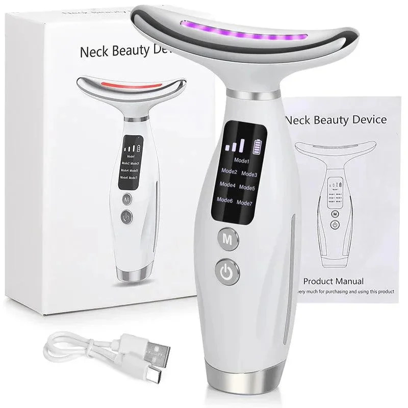 Мікрострумовий масажер Neck Beauty Device 26X-328 • Масажер для обличчя, шиї та тіла з мікрострумами для домашнього догляду за шкірою