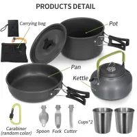 Набор туристической посуды Camping Cooking ∙ Компактный металлический набор Camping Cooking для походов и кемпинга