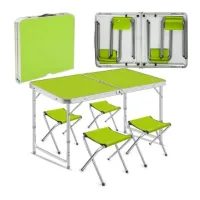 Розкладний стіл - валіза з 4 стільцями Folding Table для пікніка, риболовлі, дачі, 120х60 см