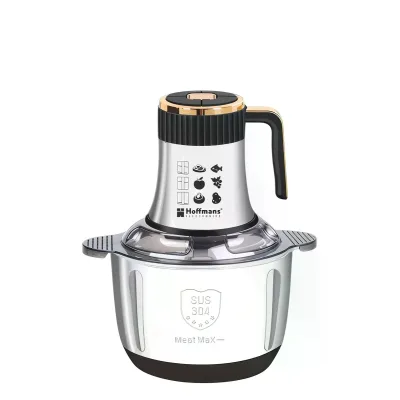Измельчитель Hoffmans HM-8848 5 л • Металлический кухонный чопер 1800 Вт с 3 скоростями для мяса и овощей