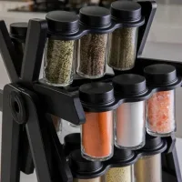 Карусель для спецій 360° Spice Rack на 18 баночок · Кухонний органайзер – спецівниця на підставці, що обертається
