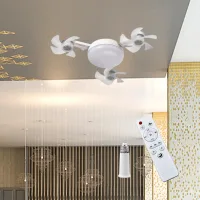 Лампа LED з вентилятором у патрон E27 AY1055 • Світлодіодна лампа-вентилятор 2 в 1 з пультом, 3 режимами світла та 3 швидкостями для дому, кухні, дачі та офісу