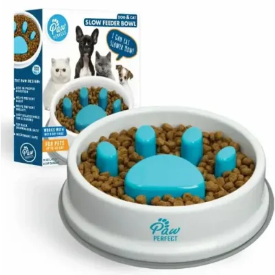 Годівниця для повільної подачі їжі Paw Perfect для котів та собак · Миска Slow Feeder Bowl для домашніх тварин