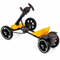 Дитячий електромобіль GO KART F1 жовтий з пультом і Bluetooth 390 Вт • Дитячий електрокарт GO KART F1 на акумуляторі з EVA-колесами, музикою та пультом керування жовтий