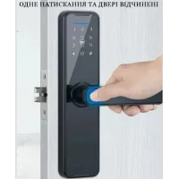 Розумний дверний замок AND 5323 чорний • Електронний кодовий замок з паролем, карткою та Bluetooth-керуванням