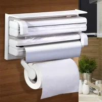Кухонний підвісний диспенсер Kitchen Roll Triple Paper Dispenser Тримач для плівки, фольги та рушників